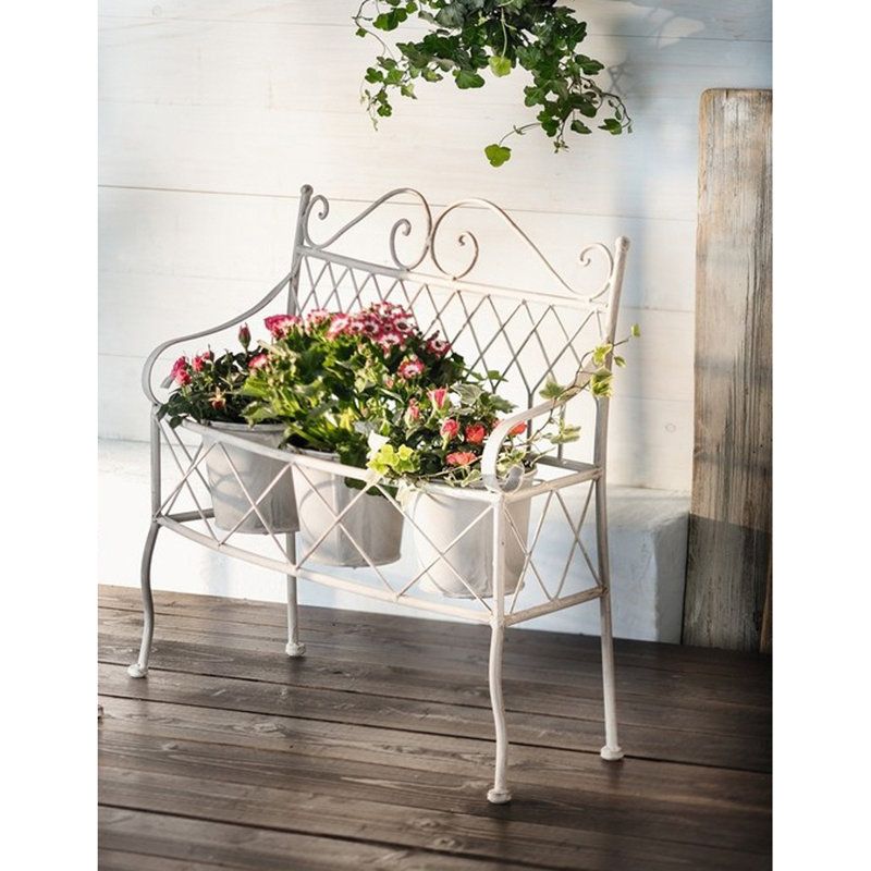 PierSurplus Metal Garden Bench Plant Stand Wayfair